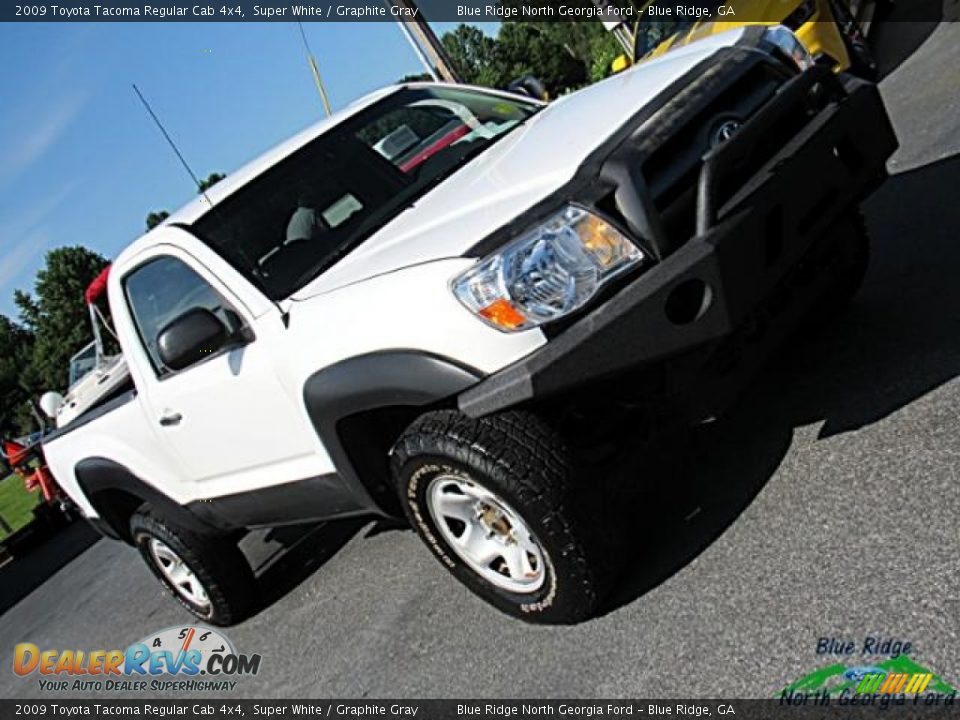 2009 Toyota Tacoma Regular Cab 4x4 Super White / Graphite Gray Photo #21