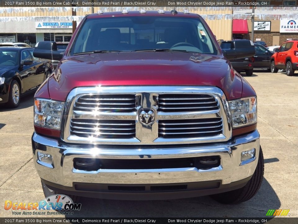 2017 Ram 3500 Big Horn Crew Cab 4x4 Delmonico Red Pearl / Black/Diesel Gray Photo #3