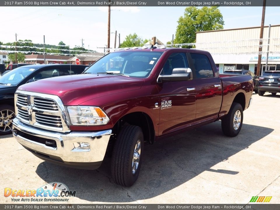 2017 Ram 3500 Big Horn Crew Cab 4x4 Delmonico Red Pearl / Black/Diesel Gray Photo #4
