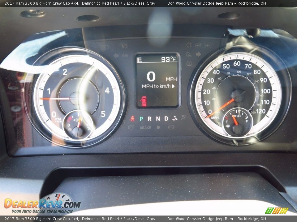2017 Ram 3500 Big Horn Crew Cab 4x4 Delmonico Red Pearl / Black/Diesel Gray Photo #10