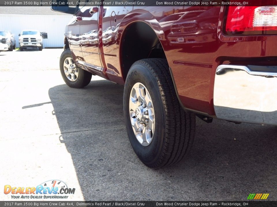 2017 Ram 3500 Big Horn Crew Cab 4x4 Delmonico Red Pearl / Black/Diesel Gray Photo #15