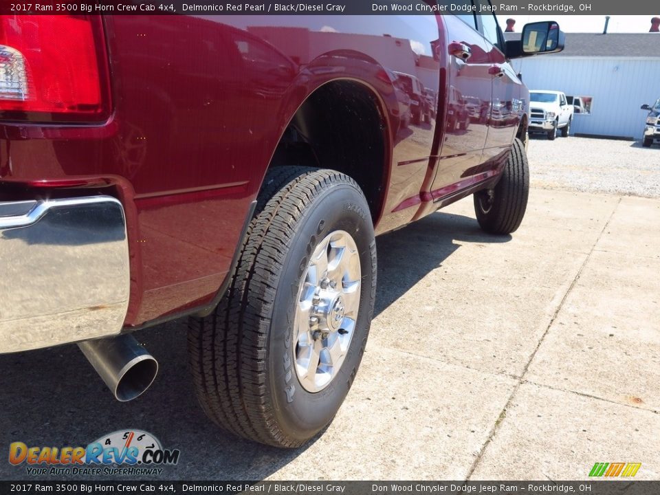 2017 Ram 3500 Big Horn Crew Cab 4x4 Delmonico Red Pearl / Black/Diesel Gray Photo #16