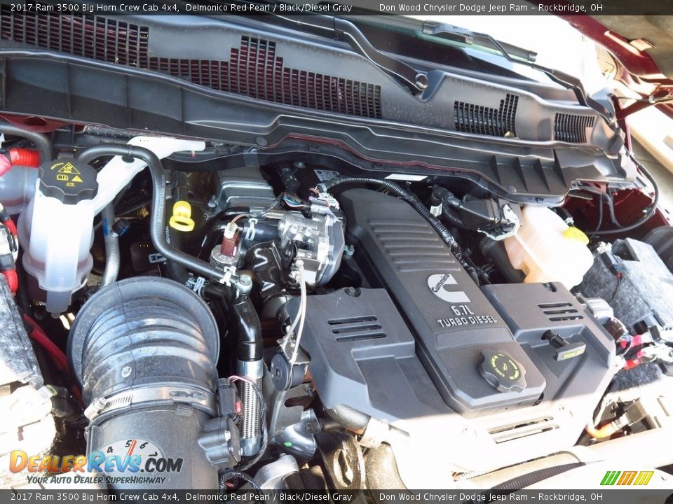 2017 Ram 3500 Big Horn Crew Cab 4x4 Delmonico Red Pearl / Black/Diesel Gray Photo #18