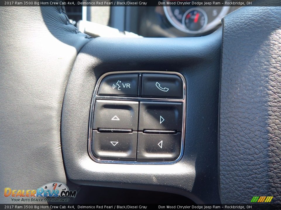 2017 Ram 3500 Big Horn Crew Cab 4x4 Delmonico Red Pearl / Black/Diesel Gray Photo #19