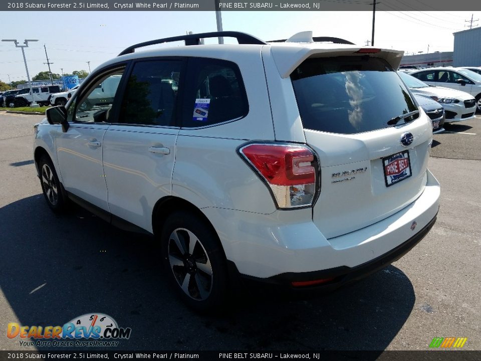 2018 Subaru Forester 2.5i Limited Crystal White Pearl / Platinum Photo #4