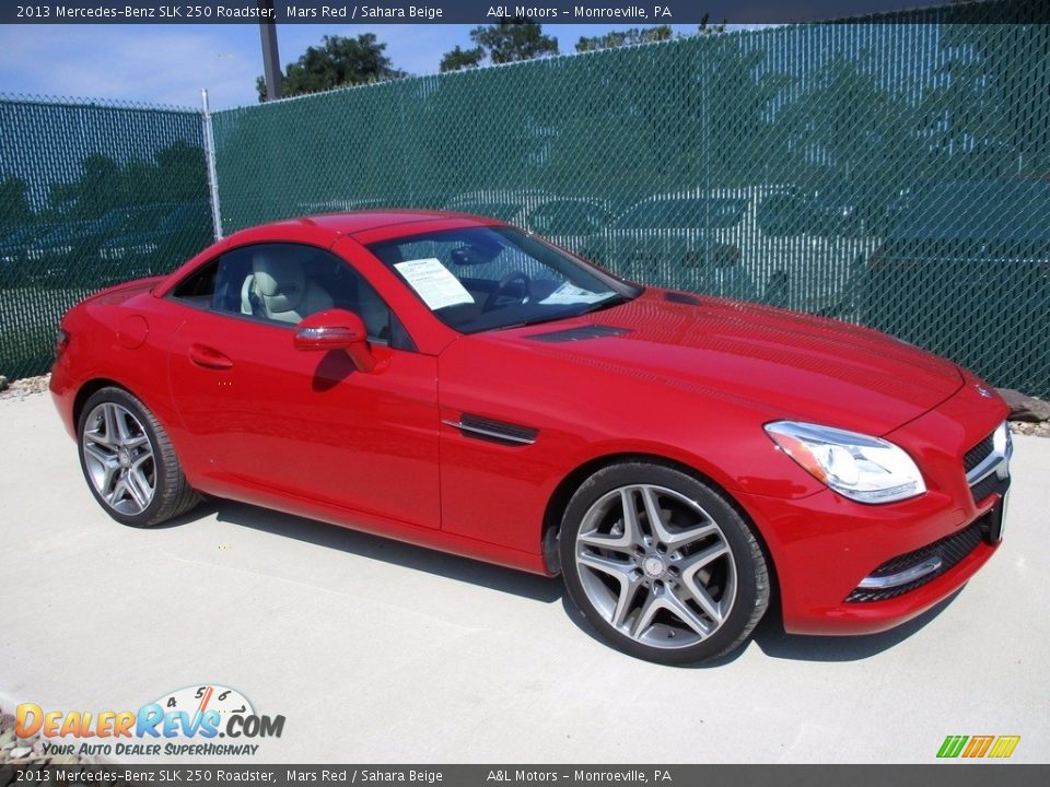 2013 Mercedes-Benz SLK 250 Roadster Mars Red / Sahara Beige Photo #16