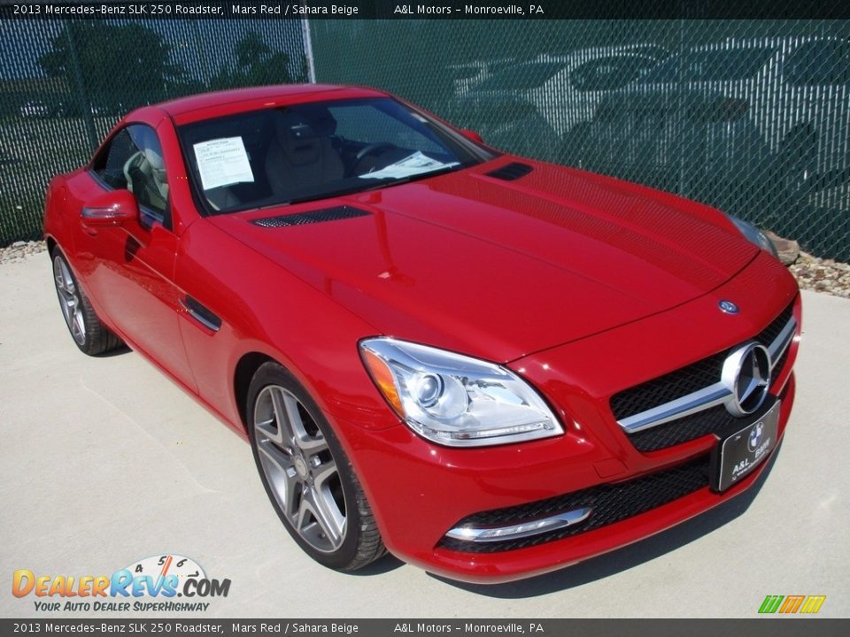 2013 Mercedes-Benz SLK 250 Roadster Mars Red / Sahara Beige Photo #18