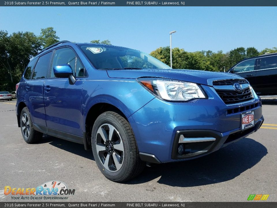 2018 Subaru Forester 2.5i Premium Quartz Blue Pearl / Platinum Photo #1