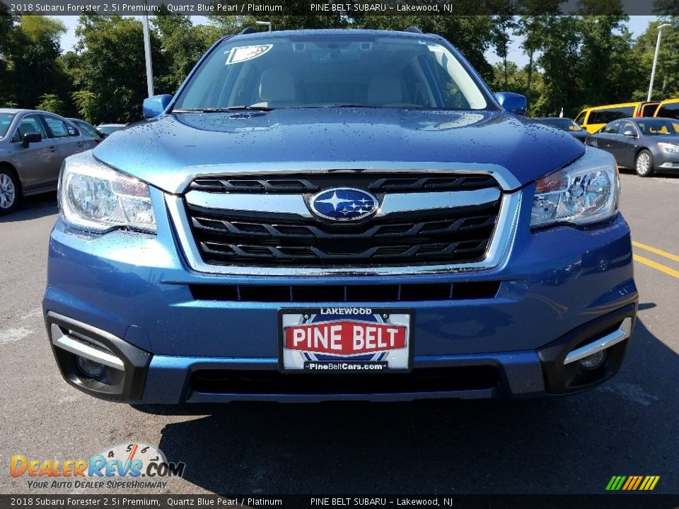 2018 Subaru Forester 2.5i Premium Quartz Blue Pearl / Platinum Photo #2