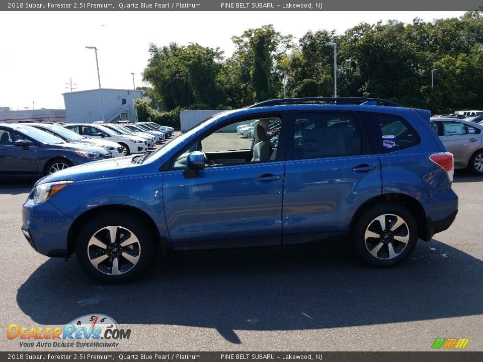 2018 Subaru Forester 2.5i Premium Quartz Blue Pearl / Platinum Photo #3