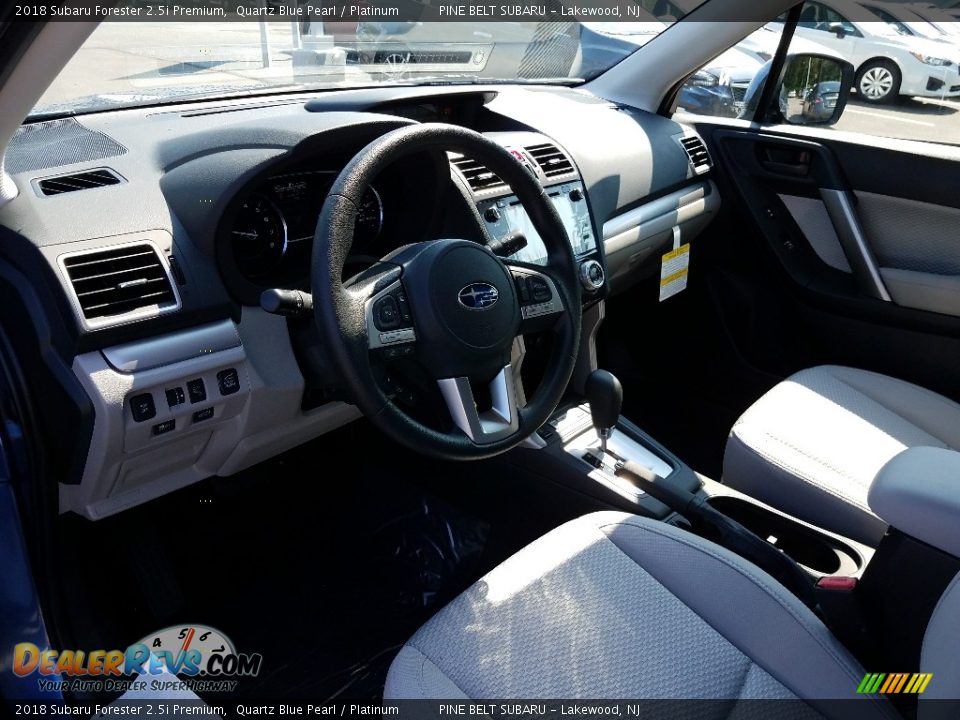 2018 Subaru Forester 2.5i Premium Quartz Blue Pearl / Platinum Photo #7