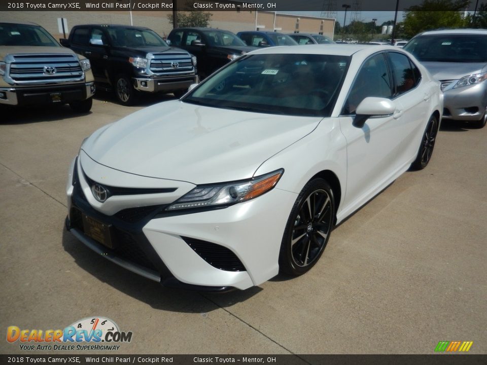 2018 Toyota Camry XSE Wind Chill Pearl / Cockpit Red Photo #2