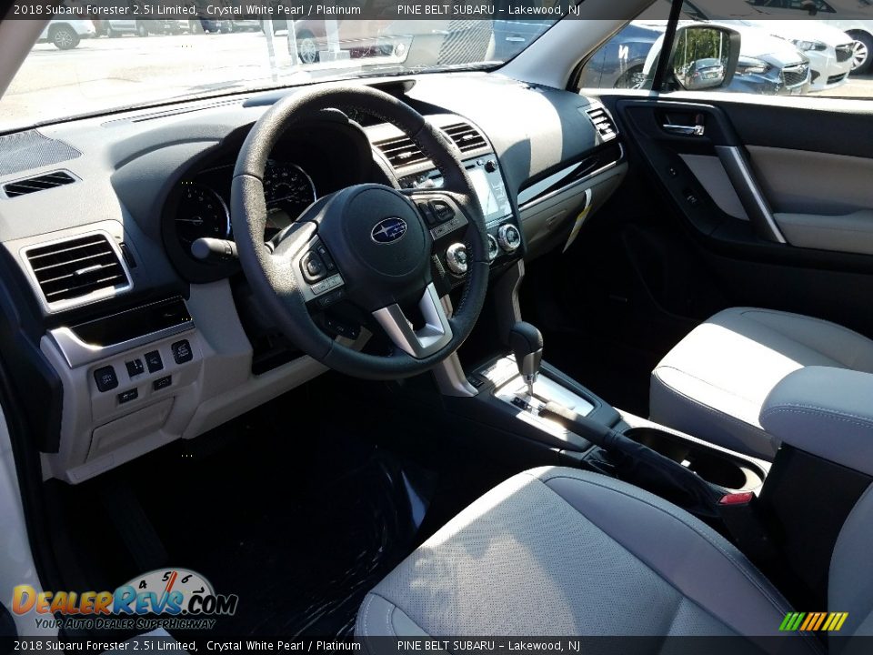 2018 Subaru Forester 2.5i Limited Crystal White Pearl / Platinum Photo #7