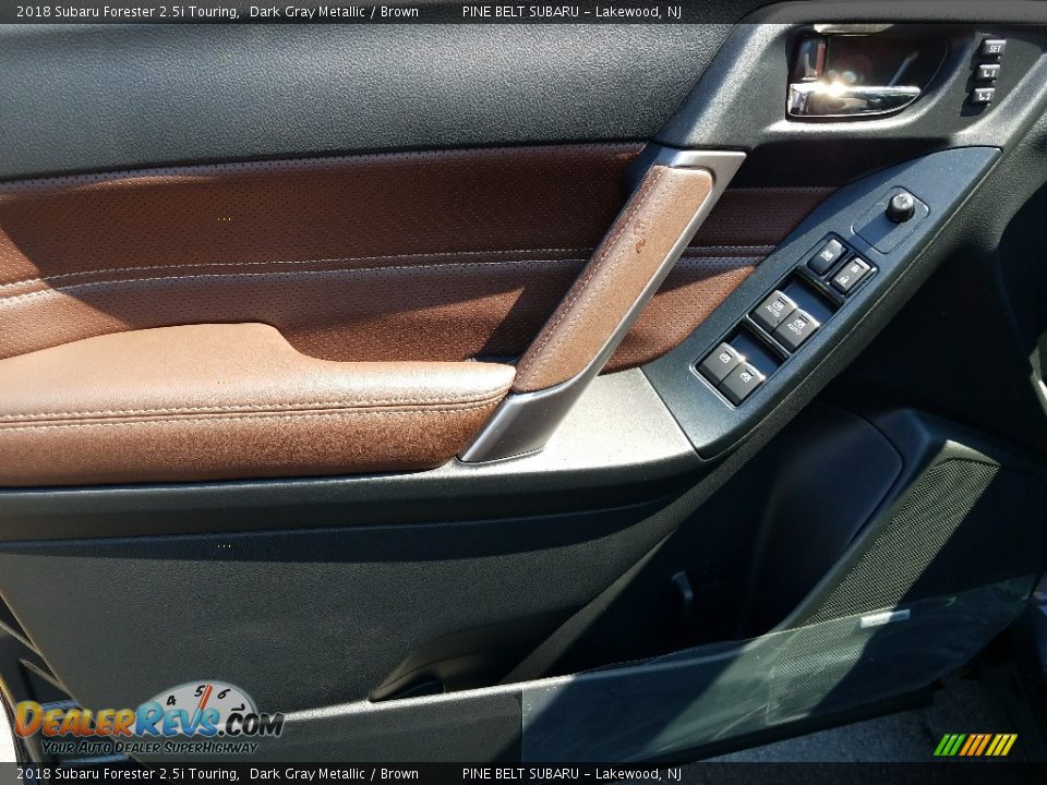 2018 Subaru Forester 2.5i Touring Dark Gray Metallic / Brown Photo #8