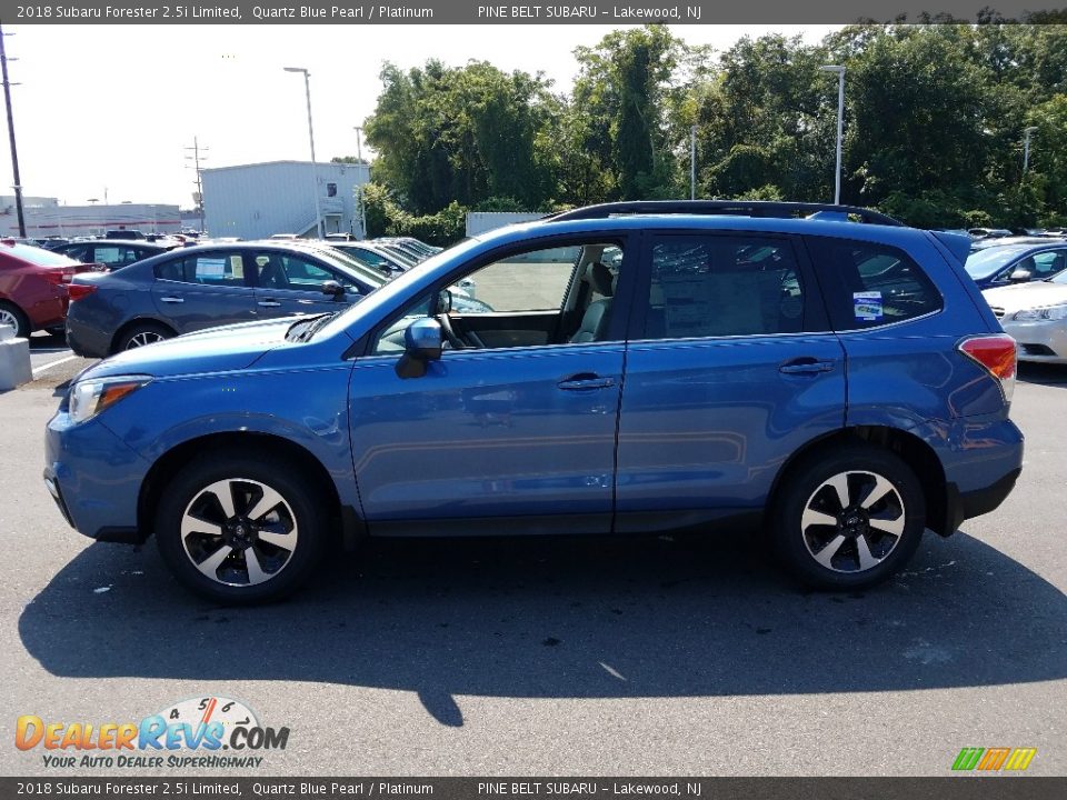 2018 Subaru Forester 2.5i Limited Quartz Blue Pearl / Platinum Photo #3