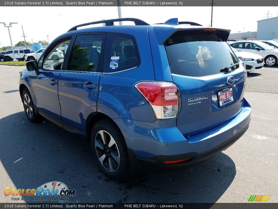 2018 Subaru Forester 2.5i Limited Quartz Blue Pearl / Platinum Photo #4