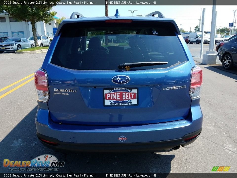 2018 Subaru Forester 2.5i Limited Quartz Blue Pearl / Platinum Photo #5
