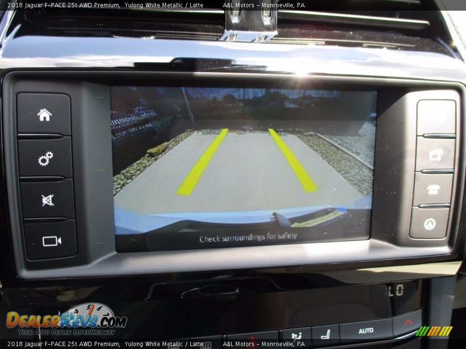 2018 Jaguar F-PACE 25t AWD Premium Yulong White Metallic / Latte Photo #14