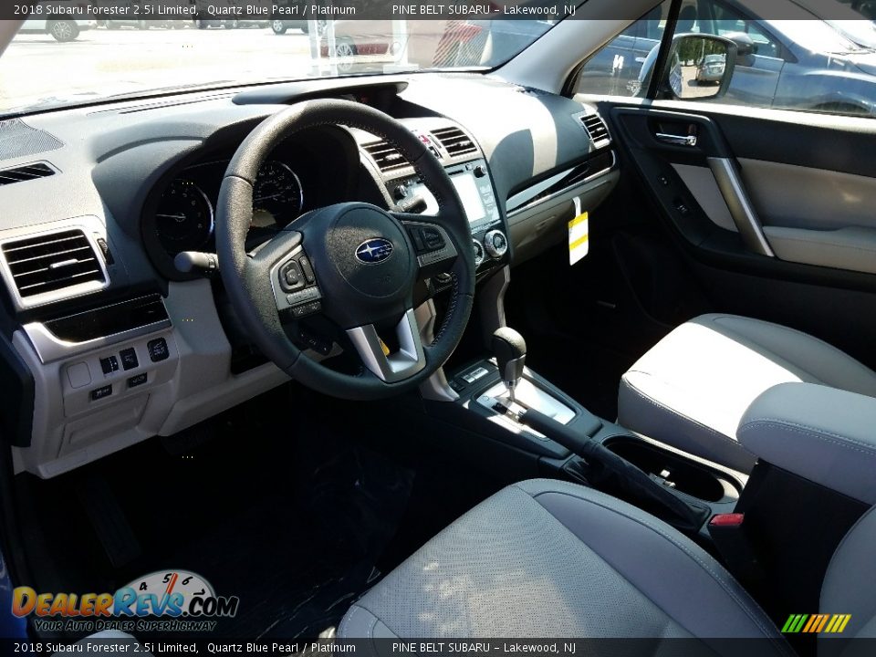 2018 Subaru Forester 2.5i Limited Quartz Blue Pearl / Platinum Photo #7