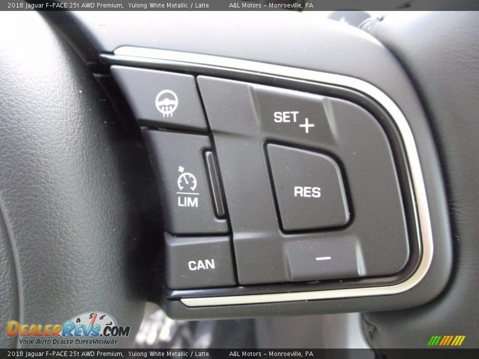 2018 Jaguar F-PACE 25t AWD Premium Yulong White Metallic / Latte Photo #16