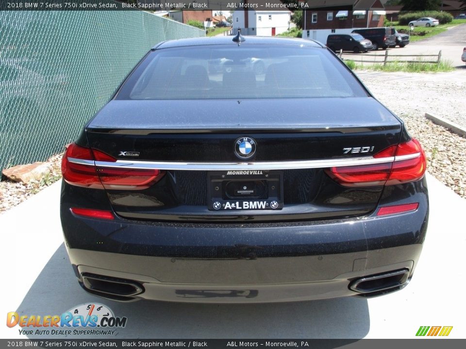 2018 BMW 7 Series 750i xDrive Sedan Black Sapphire Metallic / Black Photo #4
