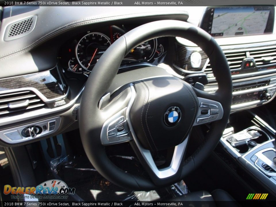 2018 BMW 7 Series 750i xDrive Sedan Black Sapphire Metallic / Black Photo #13