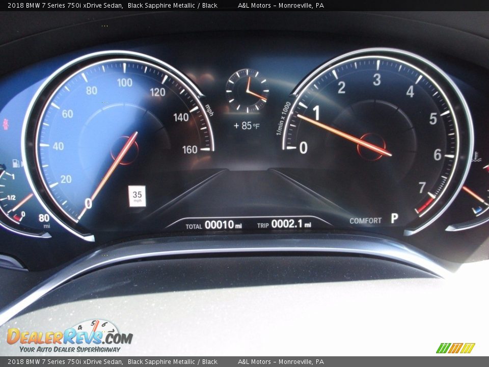 2018 BMW 7 Series 750i xDrive Sedan Black Sapphire Metallic / Black Photo #20