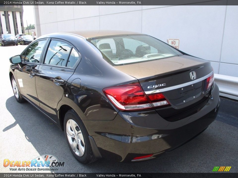 2014 Honda Civic LX Sedan Kona Coffee Metallic / Black Photo #3