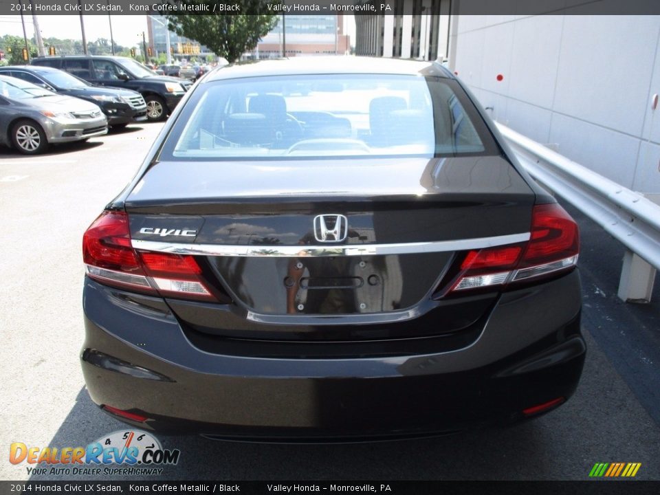 2014 Honda Civic LX Sedan Kona Coffee Metallic / Black Photo #4