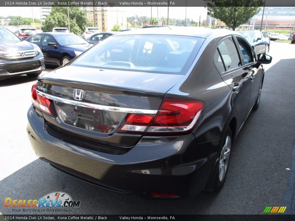 2014 Honda Civic LX Sedan Kona Coffee Metallic / Black Photo #5
