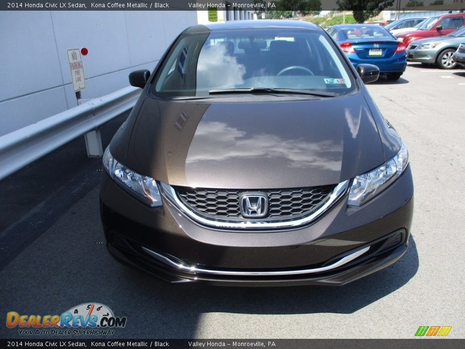 2014 Honda Civic LX Sedan Kona Coffee Metallic / Black Photo #7