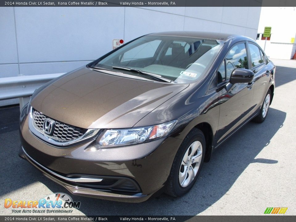 2014 Honda Civic LX Sedan Kona Coffee Metallic / Black Photo #8
