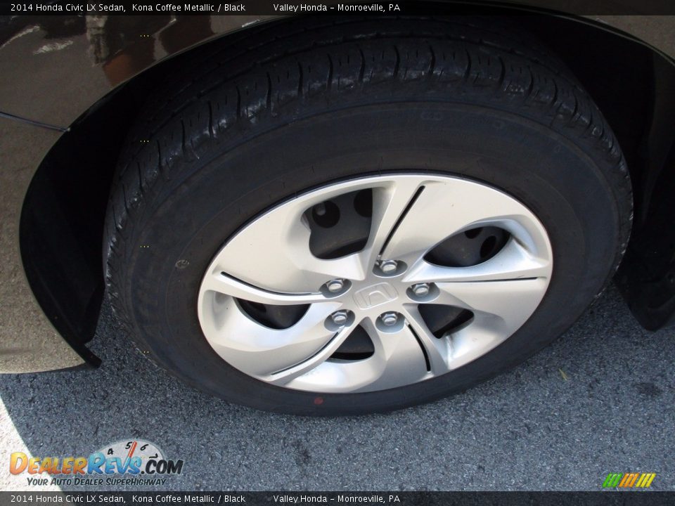 2014 Honda Civic LX Sedan Kona Coffee Metallic / Black Photo #9