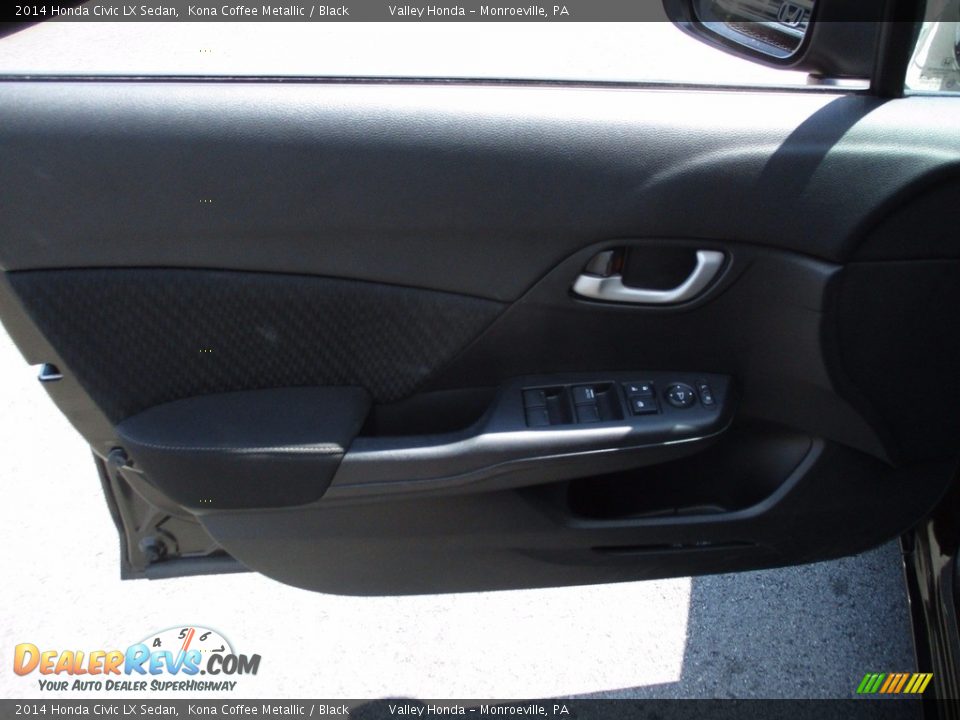 2014 Honda Civic LX Sedan Kona Coffee Metallic / Black Photo #10