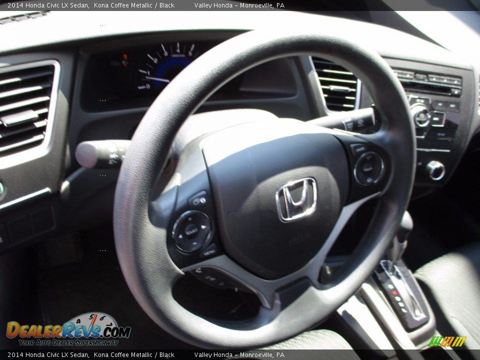2014 Honda Civic LX Sedan Kona Coffee Metallic / Black Photo #13