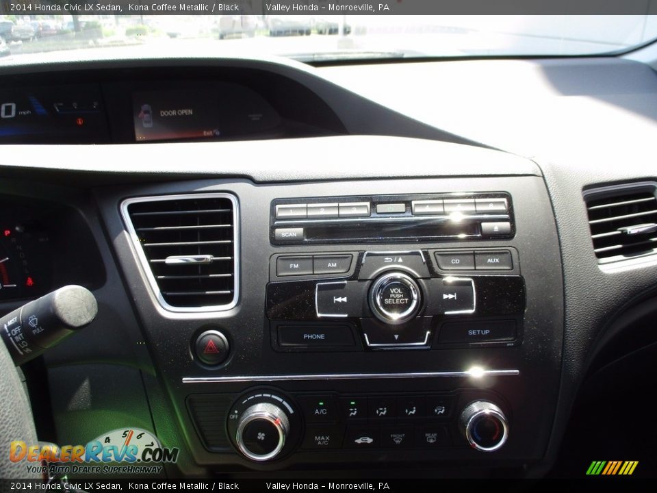 2014 Honda Civic LX Sedan Kona Coffee Metallic / Black Photo #15
