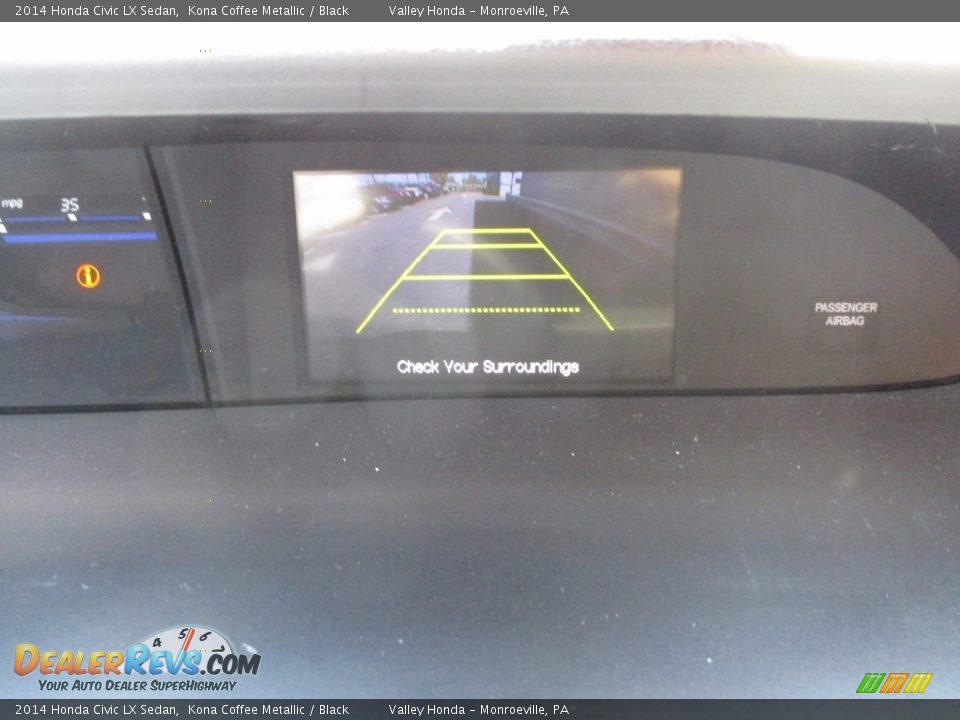 2014 Honda Civic LX Sedan Kona Coffee Metallic / Black Photo #16