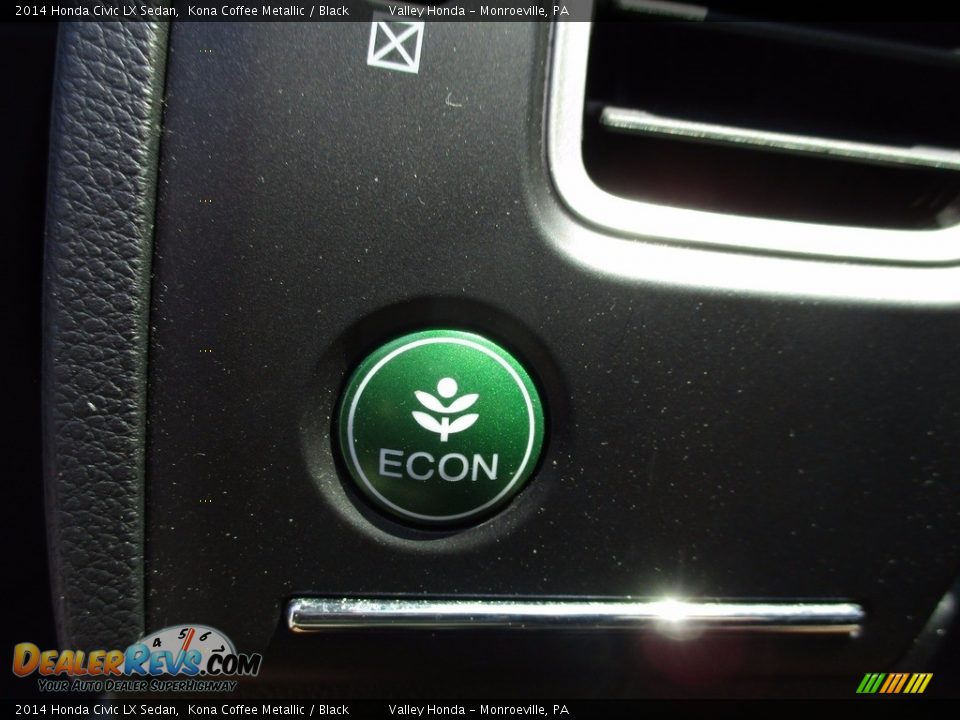 2014 Honda Civic LX Sedan Kona Coffee Metallic / Black Photo #17