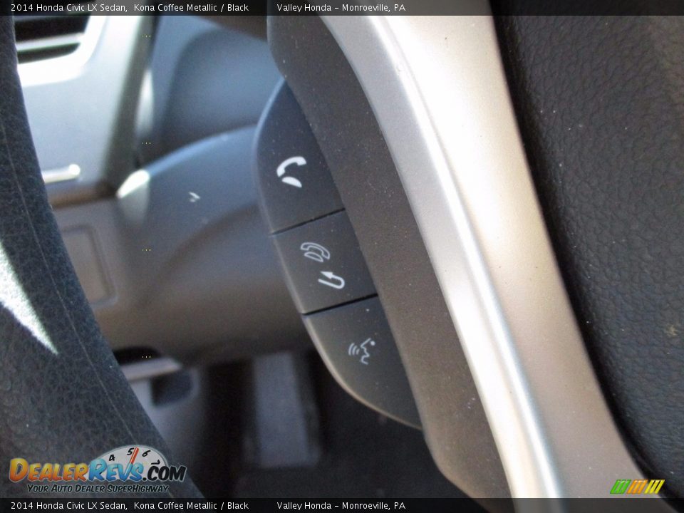 2014 Honda Civic LX Sedan Kona Coffee Metallic / Black Photo #18