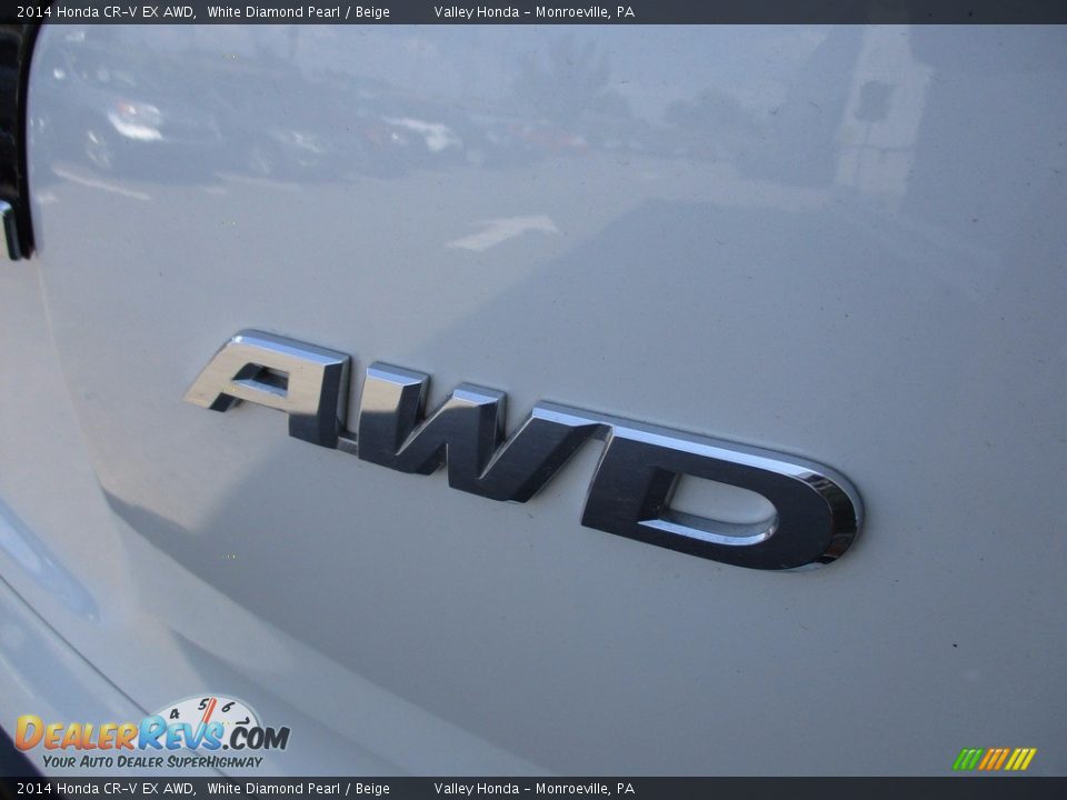 2014 Honda CR-V EX AWD White Diamond Pearl / Beige Photo #6