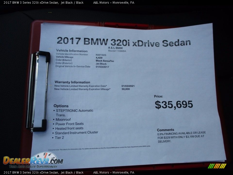 2017 BMW 3 Series 320i xDrive Sedan Jet Black / Black Photo #11