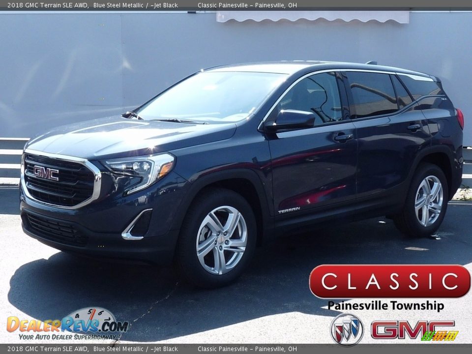 2018 GMC Terrain SLE AWD Blue Steel Metallic / ­Jet Black Photo #1