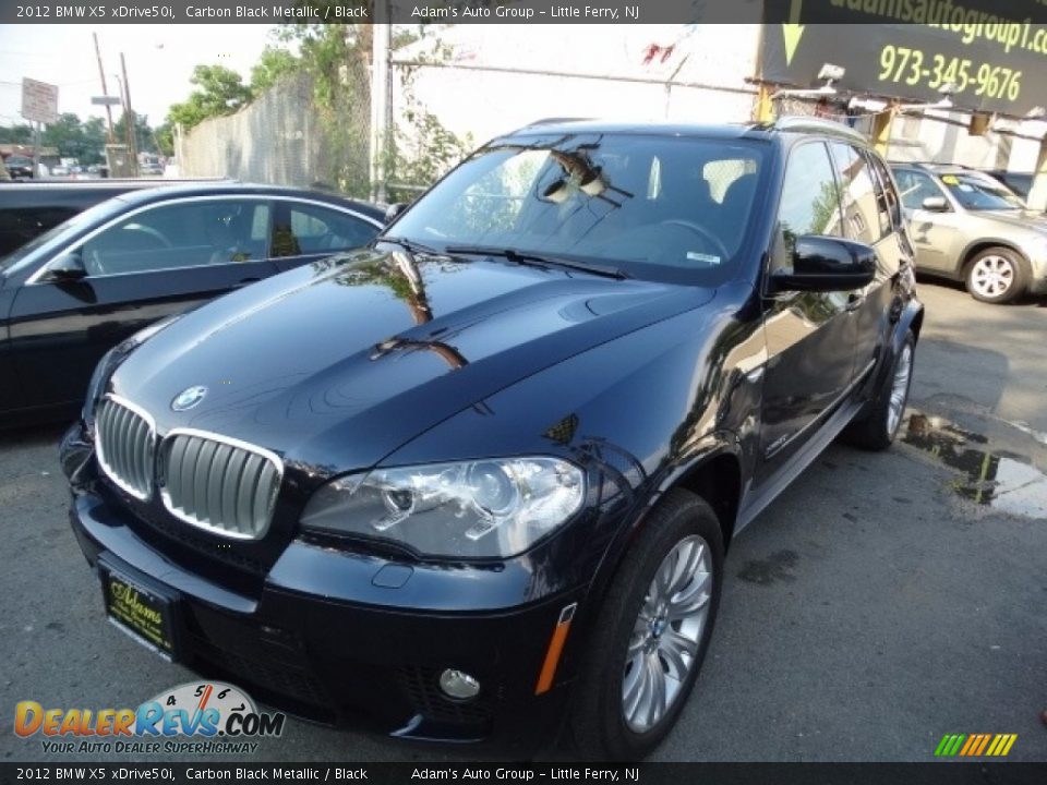 2012 BMW X5 xDrive50i Carbon Black Metallic / Black Photo #3