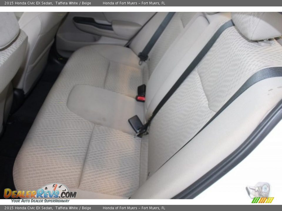 2015 Honda Civic EX Sedan Taffeta White / Beige Photo #24