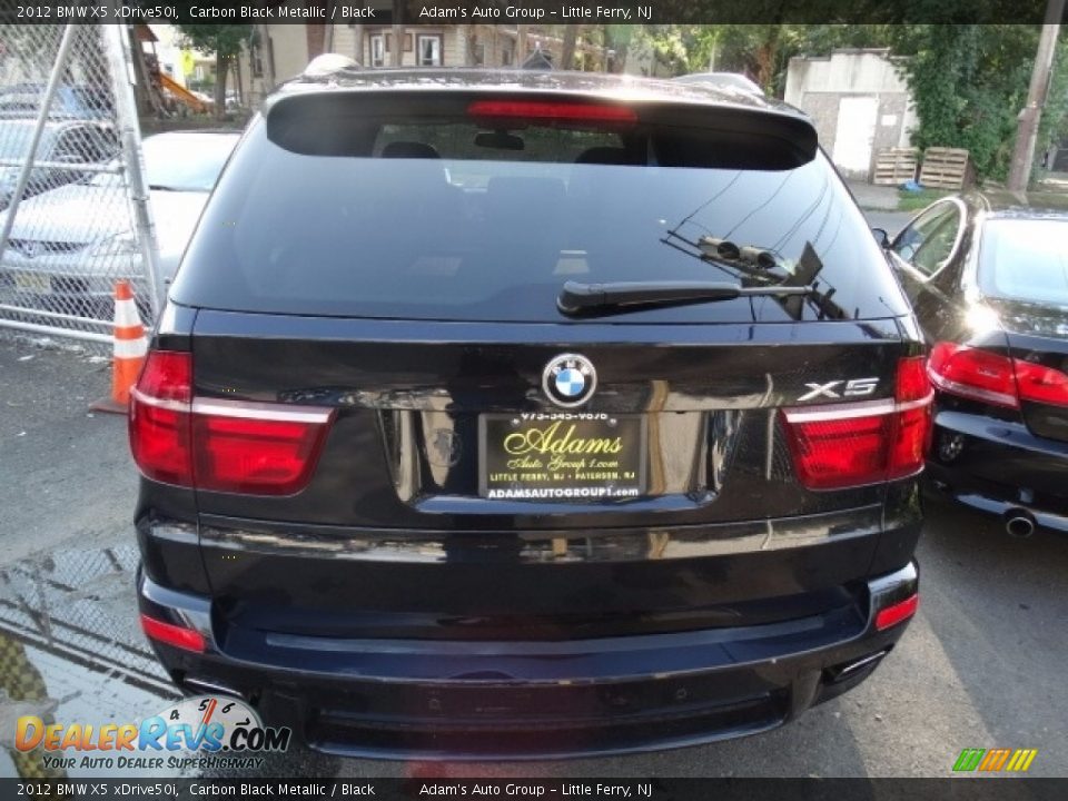 2012 BMW X5 xDrive50i Carbon Black Metallic / Black Photo #5