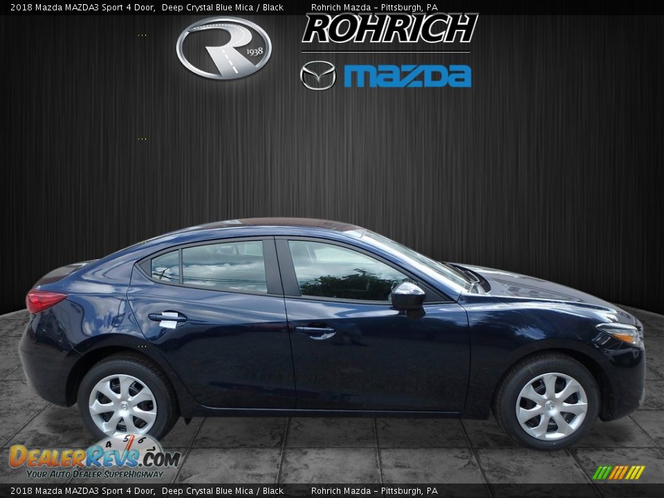 2018 Mazda MAZDA3 Sport 4 Door Deep Crystal Blue Mica / Black Photo #2