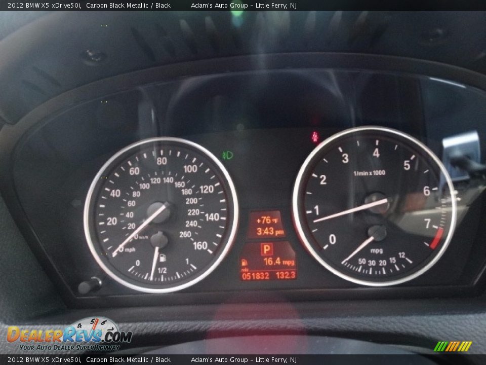 2012 BMW X5 xDrive50i Carbon Black Metallic / Black Photo #34