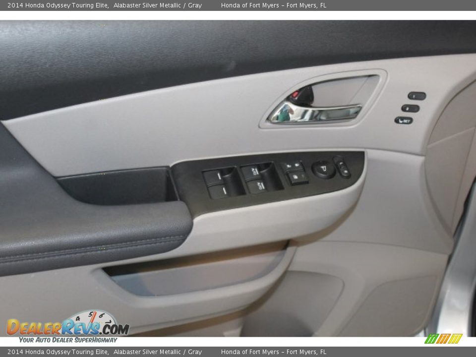 2014 Honda Odyssey Touring Elite Alabaster Silver Metallic / Gray Photo #9