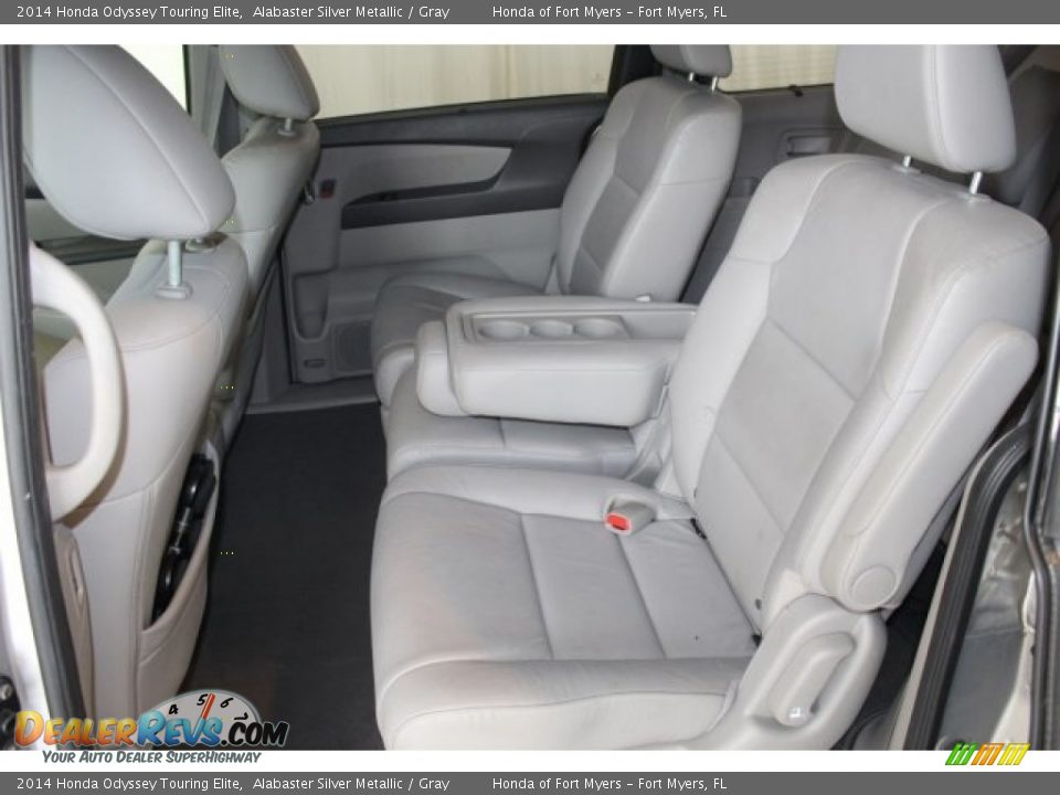 2014 Honda Odyssey Touring Elite Alabaster Silver Metallic / Gray Photo #26