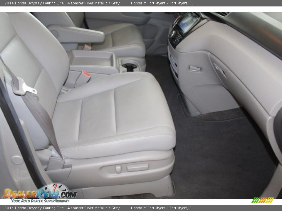 2014 Honda Odyssey Touring Elite Alabaster Silver Metallic / Gray Photo #32